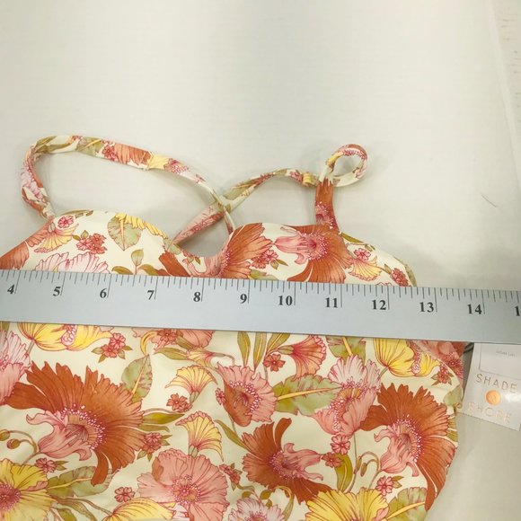 Shade And Shore Women's Sz 38D Underwire Halter Bikini Swim Top Floral Print New - Picture 9 of 12